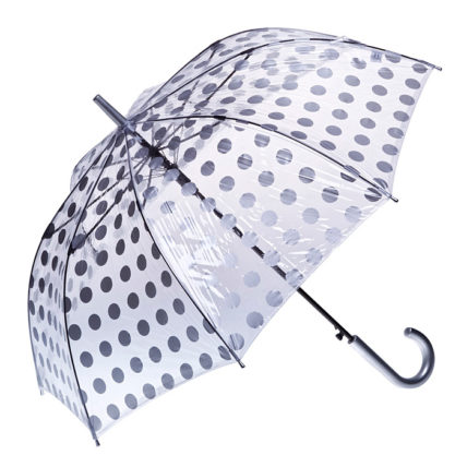 Clifton Auto Open PVC Silver Spots Umbrella